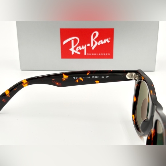 Polarized Ray Ban Tortoise Frame G-15 Glass Lens Wayfarer RB2140 50-22-150 - Picture 4 of 6